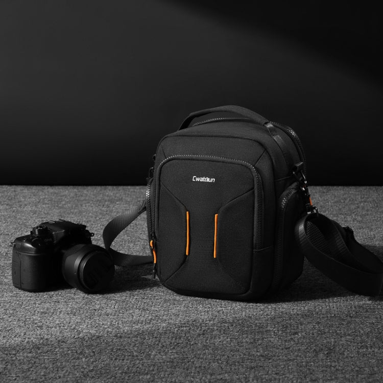 Cwatcun D140 Shoulder Crossbody Camera Storage Bag Shockproof Dropproof Leisure Outdoor Small Bag, Color: Small Black