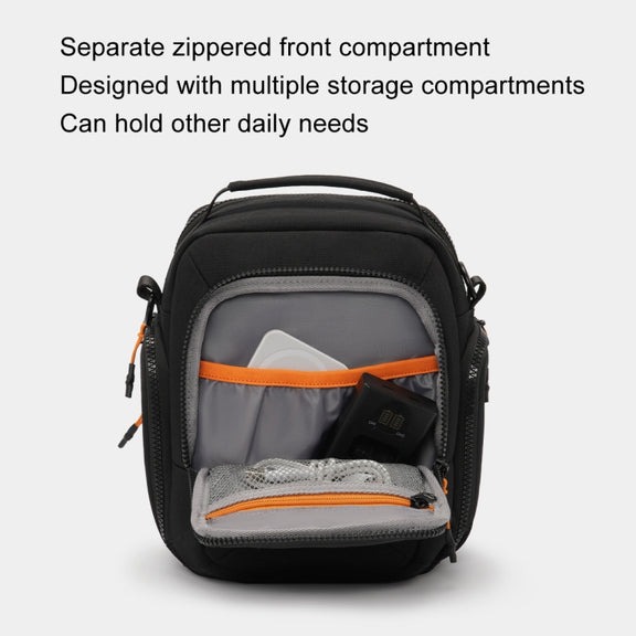 Cwatcun D140 Shoulder Crossbody Camera Storage Bag Shockproof Dropproof Leisure Outdoor Small Bag, Color: Small Black