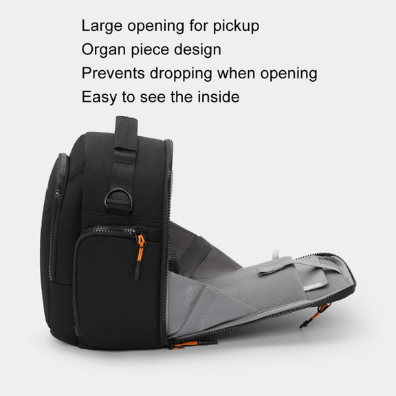 Cwatcun D140 Shoulder Crossbody Camera Storage Bag Shockproof Dropproof Leisure Outdoor Small Bag, Color: Large Black