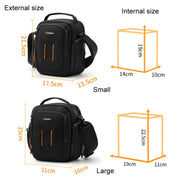 Cwatcun D140 Shoulder Crossbody Camera Storage Bag Shockproof Dropproof Leisure Outdoor Small Bag, Color: Small Black