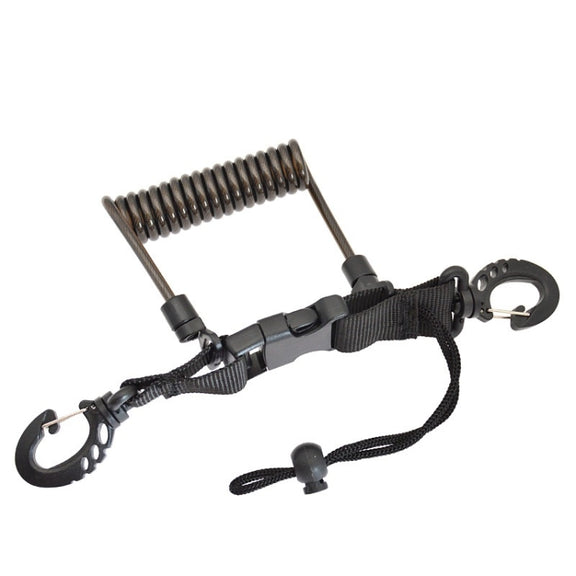 Diving Camera TPU Spring Steel Wire Retractable Anti-lost Rope, Color: Transparent Black