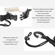 Diving Camera TPU Spring Steel Wire Retractable Anti-lost Rope, Color: Transparent Black