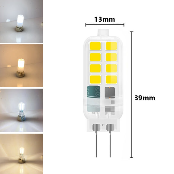 G4 AC/DC12V 3W Flicker-free Replacement LED Halogen Lamp Beads, Light Color: Cold White(Milky White Cover)