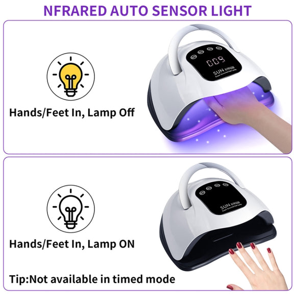 X19Max UV LED Nail Drying Lamp High Power 320W Quick Drying Nail Polish Gel Nail Dryer Light(US Plug)