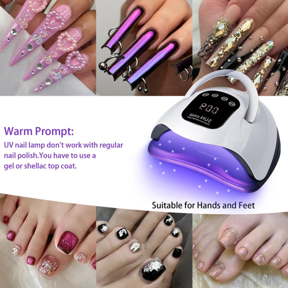 X19Max UV LED Nail Drying Lamp High Power 320W Quick Drying Nail Polish Gel Nail Dryer Light(EU Plug)