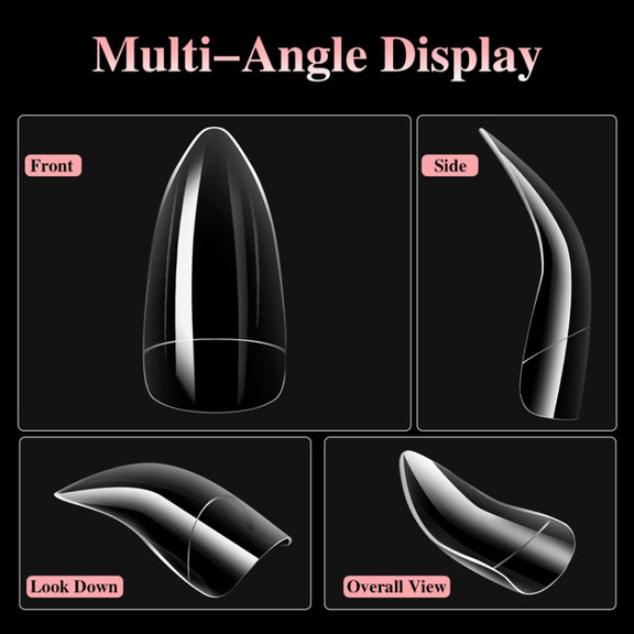 100pcs /Box Stiletto Nail Tips Halloween Style Stiletto False Eagle Claw Art Nails(Natural)