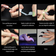 100pcs /Box Stiletto Nail Tips Halloween Style Stiletto False Eagle Claw Art Nails(Natural)