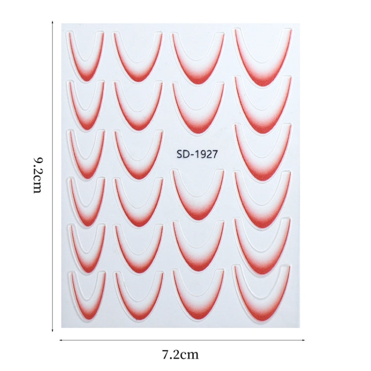 SD-1931 Line Nail Art Stickers Self-Adhesive Gradient Color French Manicure Stickers DIY Nail Tips Decals - Nail Stickers by PMC Jewellery | Online Shopping South Africa | PMC Jewellery | Buy Now Pay Later Mobicred