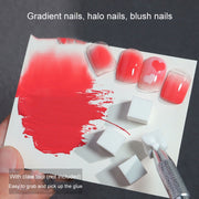 50pcs /Box 1cm Mini Nail Art Sponges Gradient Aura Effect Designs Manicure Brush Tool(Mixed Colors)