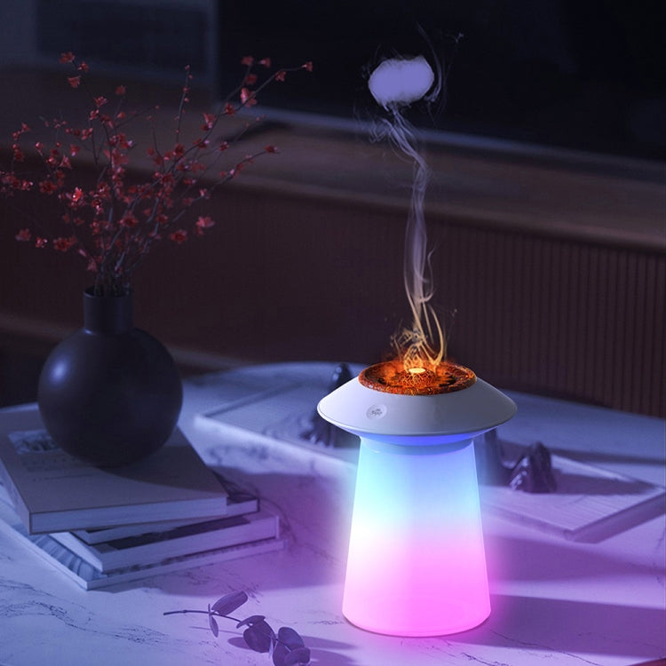 HX126 Sound Pickup RGB Light Volcano Humidifier Simulated Flame Aromatherapy Machine, Color: Black - Air Purifiers & Accessories by PMc TechLife | Online Shopping South Africa | PMc TechLife | Buy Now Pay Later Mobicred