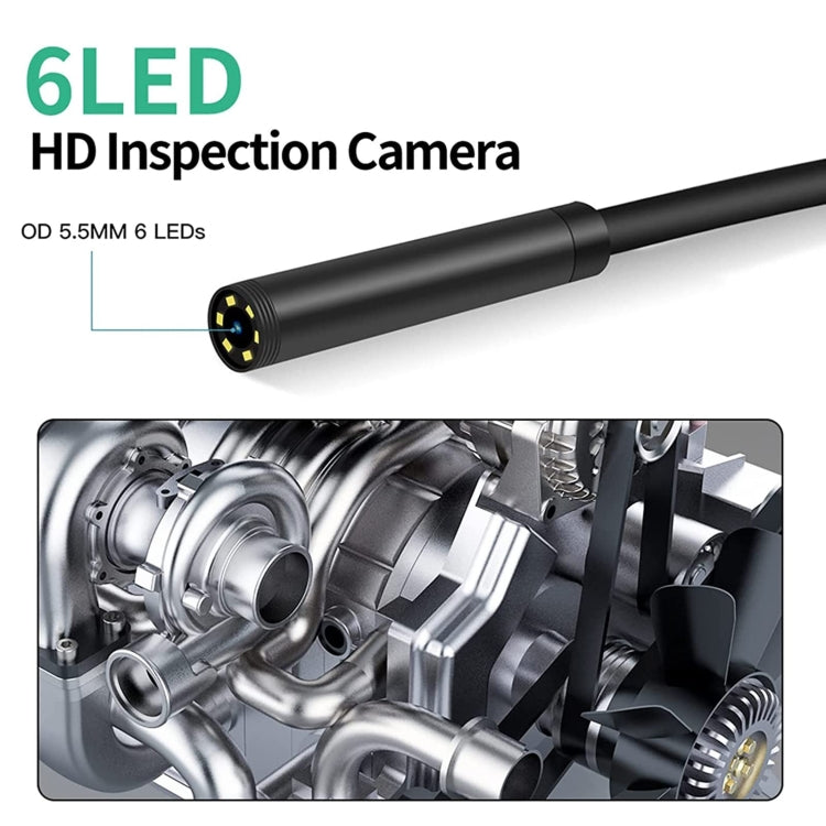 2.4 inch Screen Fuel Tank Inspection Night Vision 8mm Endoscope, Length: 5m Hard Wire