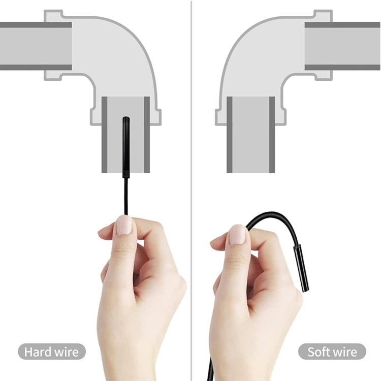 2.4 inch Screen Fuel Tank Inspection Night Vision 8mm Endoscope, Length: 5m Hard Wire