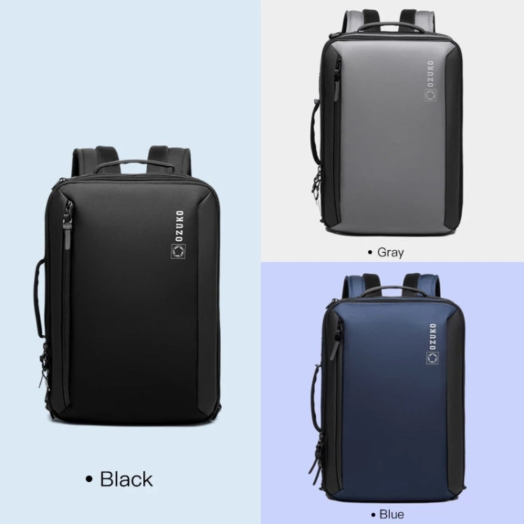 Ozuko Business Laptop USB Backpack Men Schoolbag(Black) - free shipping - PMC Jewellery - Order now!