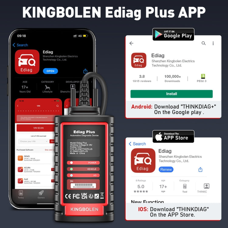 KINGBOLEN OBD2 Car Tester Diagnostics(Ediag Plus) - free shipping - PMC Jewellery - Order now!