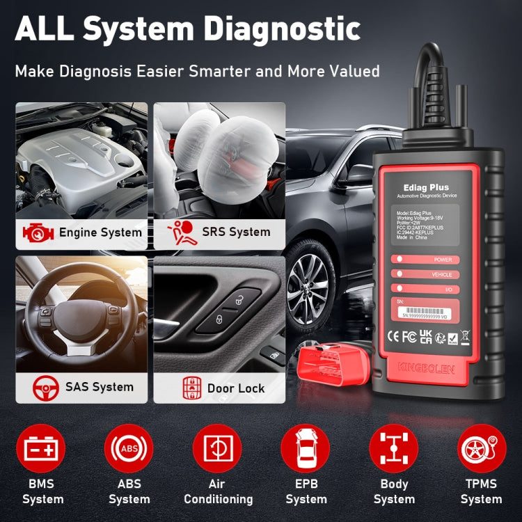KINGBOLEN OBD2 Car Tester Diagnostics(Ediag Plus) - free shipping - PMC Jewellery - Order now!