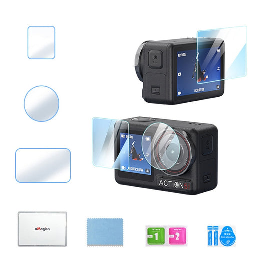 For DJI Osmo Action 5 Pro aMagisn 9H Hardness Tempered Glass Set Package A - free shipping - PMC Jewellery - Order now!