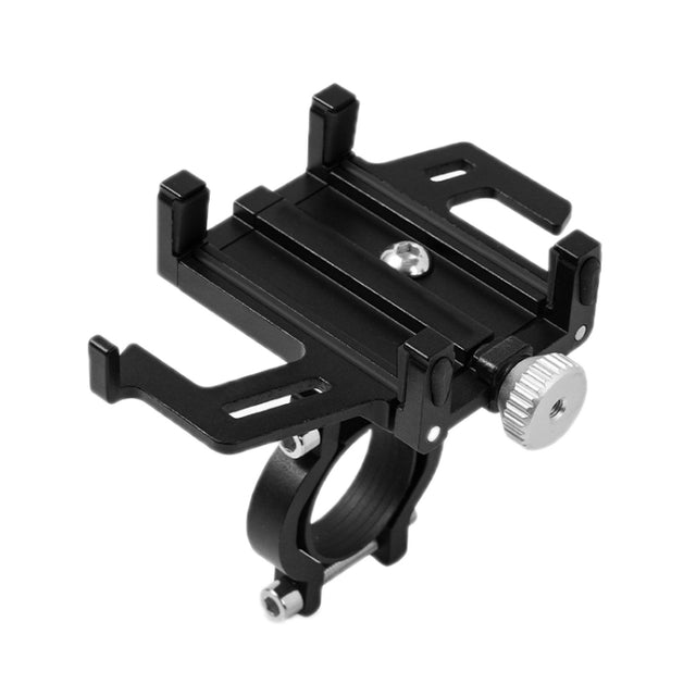 Aluminum Alloy Motorcycle Bicycle Navigation Mobile Phone Holder(Black)