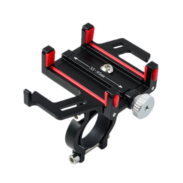 Aluminum Alloy Motorcycle Bicycle Navigation Mobile Phone Holder(Red)