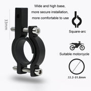 Aluminum Alloy Motorcycle Bicycle Navigation Mobile Phone Holder(Black)
