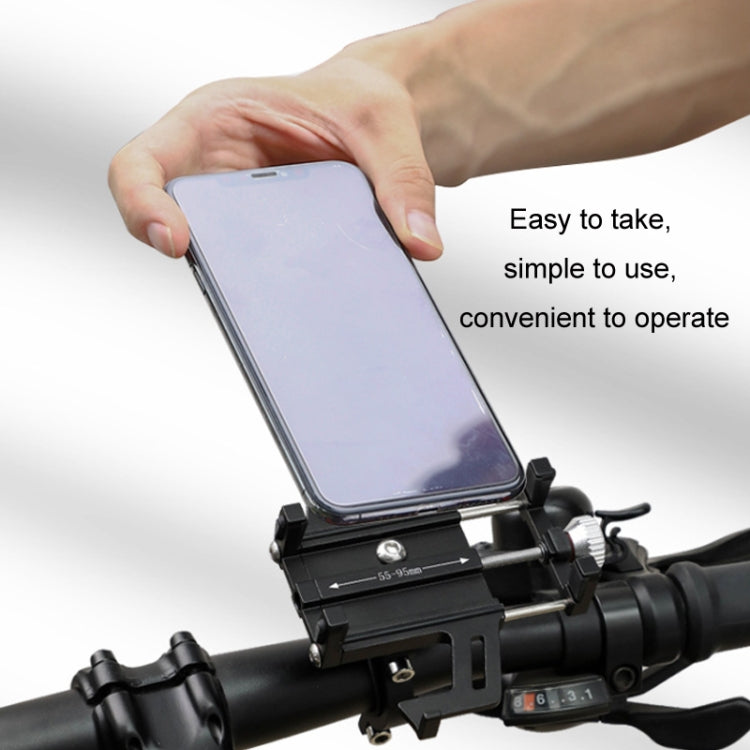 Aluminum Alloy Motorcycle Bicycle Navigation Mobile Phone Holder(Blue)