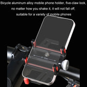 Aluminum Alloy Motorcycle Bicycle Navigation Mobile Phone Holder(Blue)