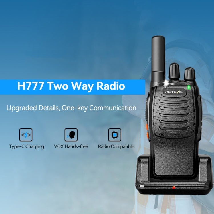 RETEVIS H777 16 Channels Compact Portable Handheld Walkie Talkie With Charging Base, Style: PMR - free shipping - PMC Jewellery - Order now!