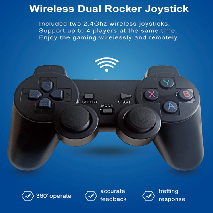 W8PRO 64G Dual System HD Wireless Joystick Retro Gaming Console With 36000+ Games US Plug