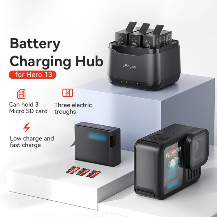 For GoPro HERO13 Black AMagisn Battery Charger Charging Seat - free shipping - PMC Jewellery - Order now!