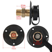 RV Brass Water Inlet Check Valve Yacht Accessories, Color: Black