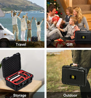 DEVASO For Switch / OLED IP67 Water-resistant Storage Case Hardshell Bag, Color: Black White+Shoulder Strap