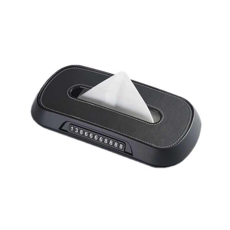 Car Sun Visor Hanging Sunroof Seat Back Tissue Box, Color: Leather Black - free shipping - PMC Jewellery - Order now!