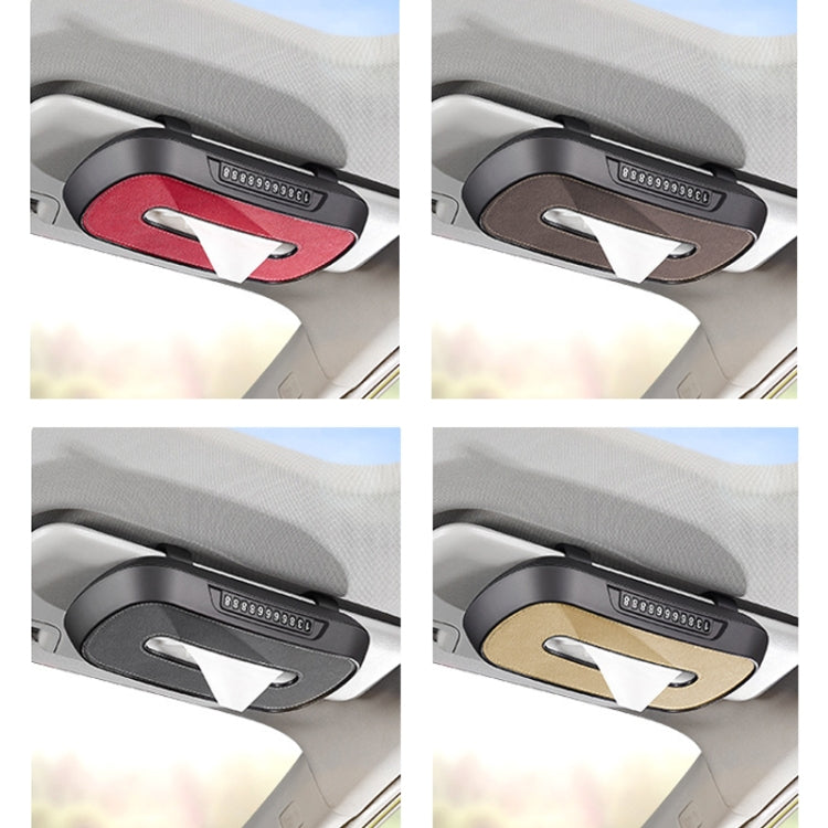 Car Sun Visor Hanging Sunroof Seat Back Tissue Box, Color: Suede Red - Stowing Tidying by PMC Jewellery | Online Shopping South Africa | PMC Jewellery | Buy Now Pay Later Mobicred