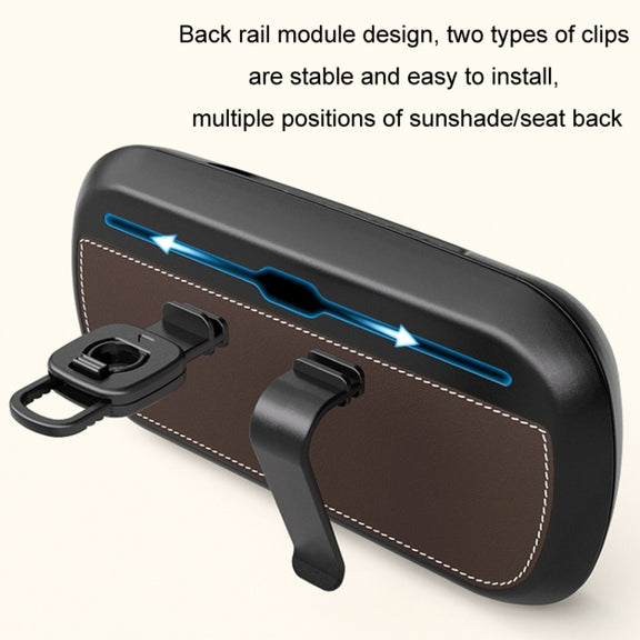 Car Sun Visor Hanging Sunroof Seat Back Tissue Box, Color: Leather Beige