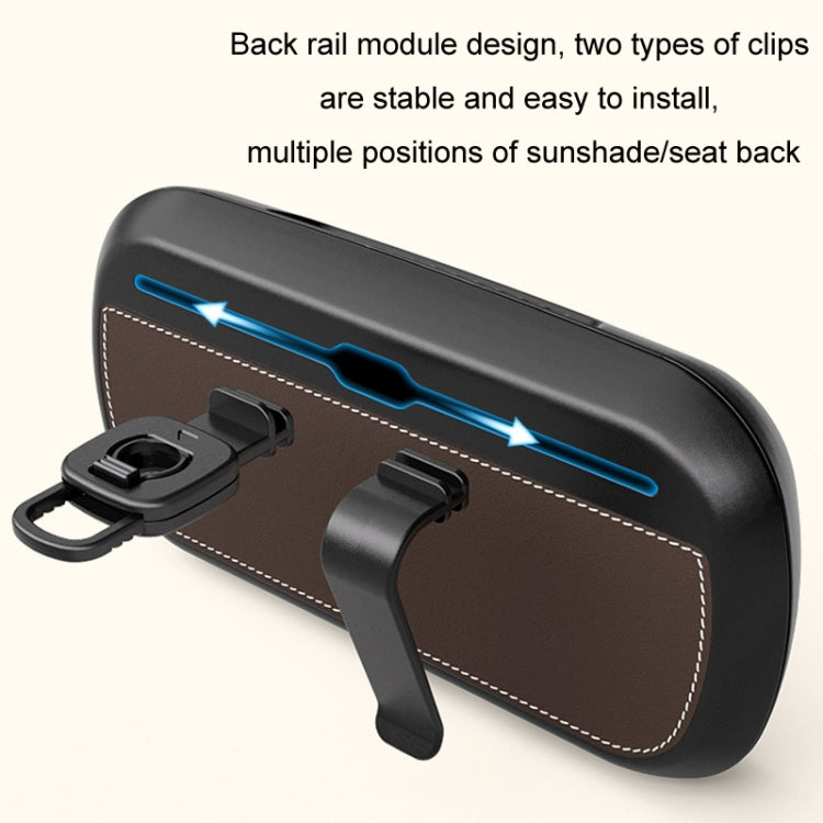Car Sun Visor Hanging Sunroof Seat Back Tissue Box, Color: Suede Dark Gray