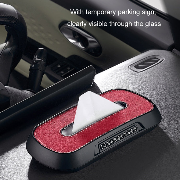 Car Sun Visor Hanging Sunroof Seat Back Tissue Box, Color: Suede Dark Gray