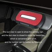 Car Sun Visor Hanging Sunroof Seat Back Tissue Box, Color: Suede Dark Gray