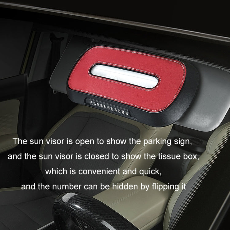 Car Sun Visor Hanging Sunroof Seat Back Tissue Box, Color: Suede Dark Gray