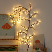 2.3m 144 LEDs Branch Rattan String Lights Wedding Home Decor Garland Lamps, Style: USB Always-on(Warm White)