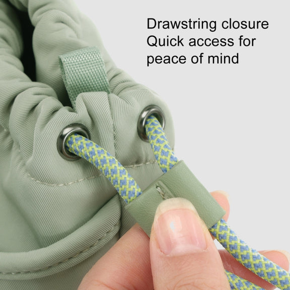 Cwatcun D159 Cloud Drawstring Camera Bag Shoulder Crossbody Photo Bag(Light Green)
