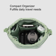 Cwatcun D159 Cloud Drawstring Camera Bag Shoulder Crossbody Photo Bag(Light Green)