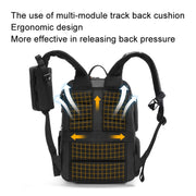 Cwatcun D132 DSLR Camera Backpack Hard-shell Crashproof Water-resistant Decompression Shoulder Photo Bag, Color: 1st Generation Large Black