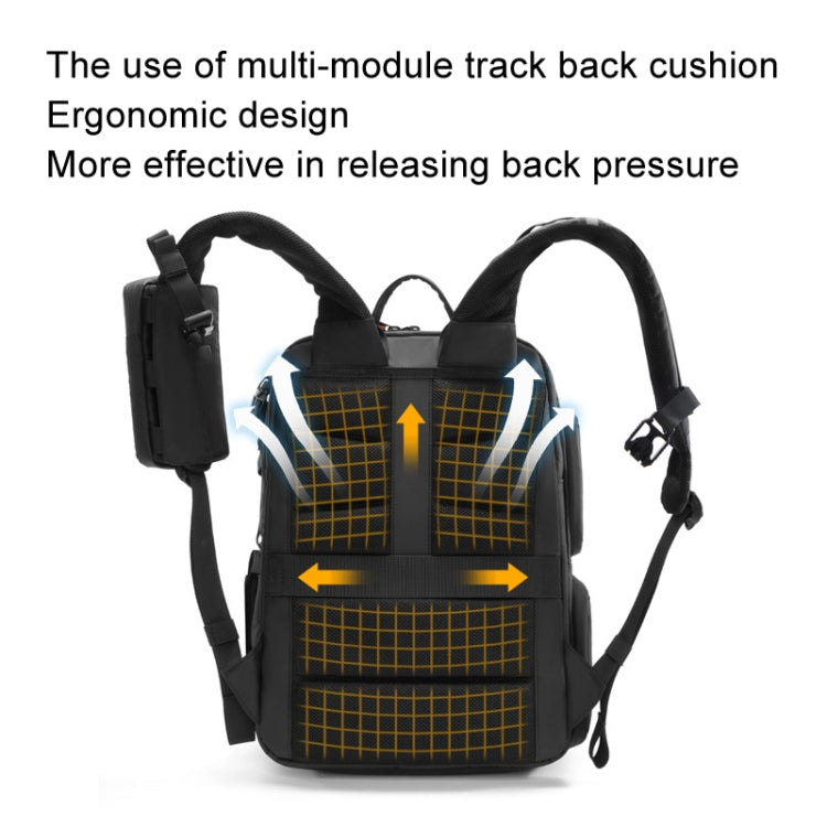 Cwatcun D132 DSLR Camera Backpack Hard-shell Crashproof Water-resistant Decompression Shoulder Photo Bag, Color: 1st Generation Large Black
