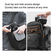 Cwatcun D132 DSLR Camera Backpack Hard-shell Crashproof Water-resistant Decompression Shoulder Photo Bag, Color: 1st Generation Large Black