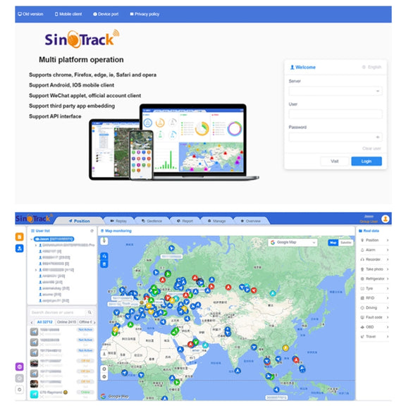SinoTrack Wireless Car GPS Locator Anti-Theft Device, Specifications: 2G
