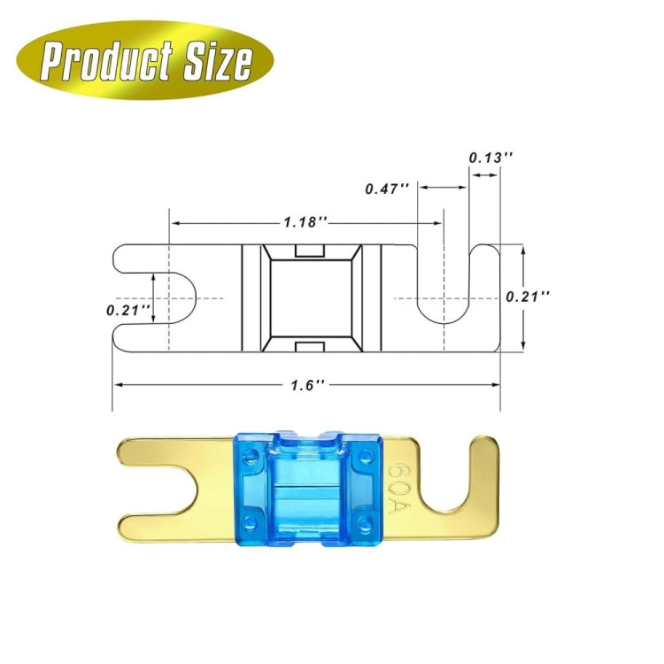 8pcs/Set 12V-58V Mini ANL High Current Bolt-on Fuse(20A-150A) - Fuse by PMC Jewellery | Online Shopping South Africa | PMC Jewellery | Buy Now Pay Later Mobicred