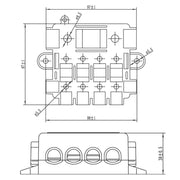 Five-Way One-Input Four-Output Fuse Box RV Power Supply Modification, Specifications: Fuse Box + Fuse