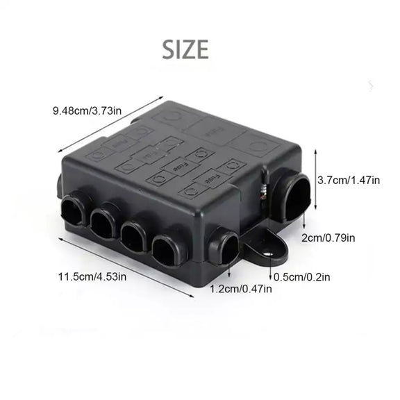 Five-Way One-Input Four-Output Fuse Box RV Power Supply Modification, Specifications: Fuse Box + Fuse