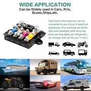 Five-Way One-Input Four-Output Fuse Box RV Power Supply Modification, Specifications: Fuse Box + Fuse