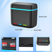 For Insta360 X3 Battery Charger Dual Battery Storage Charging Case(Black)