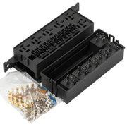 11-way 12V Relay Fuse Holder With Wire For Cars Ships, Specifications: Full Set 4 Pin